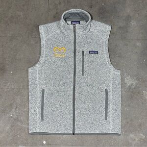 Patagonia Better Sweater Full Zip Vest Men's Size Medium Heather Gray Logo* EUC